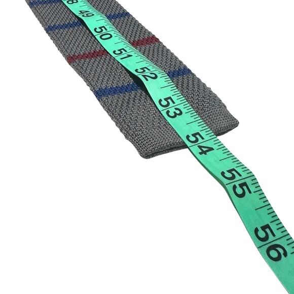 Vintage Striped Knitted Silk Neck Tie Career Y2K Academia Business Preppy Office - Picture 6 of 6